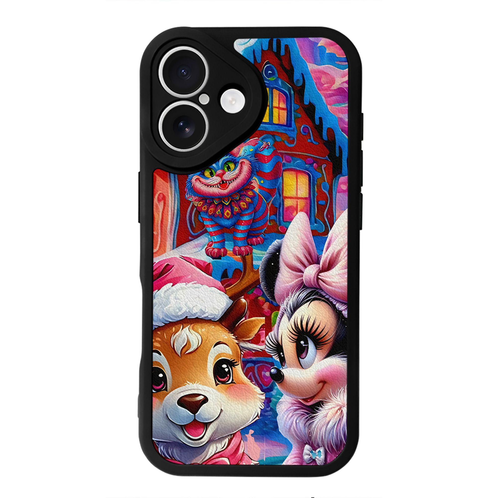（画像用） ミッキーマウス Mickey Mouse 【iPhone 16シリーズ対応】シリコンスマホケース（レザー調） 材質：シリコン